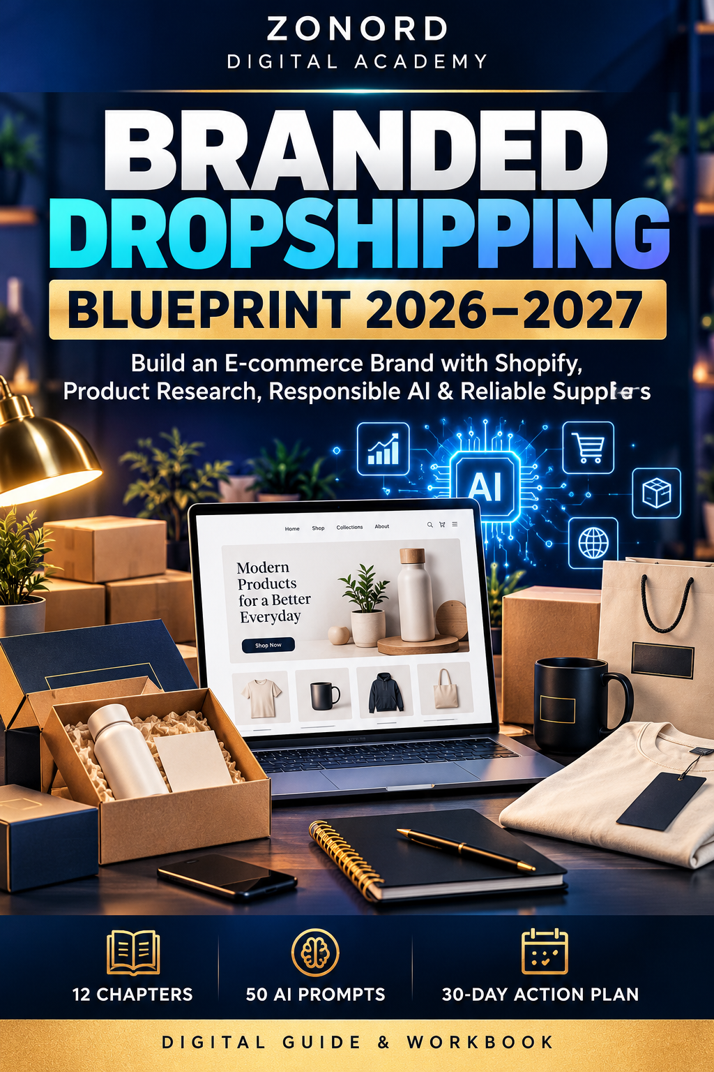 Branded Dropshipping Blueprint 2026–2027 | Shopify, Branding & AI Workbook