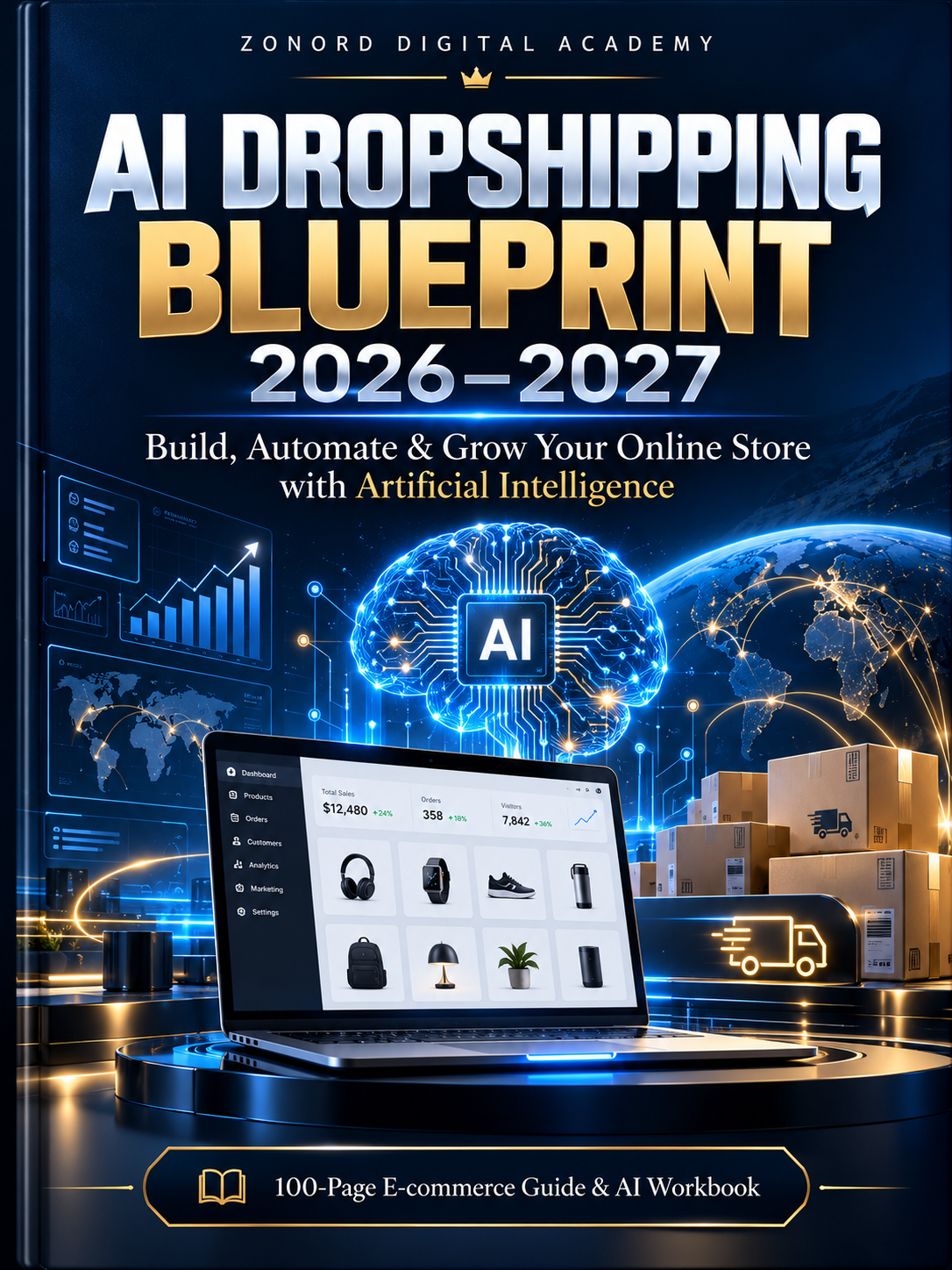AI Dropshipping Blueprint 2026–2027 | 100-Page E-commerce Guide & AI Workbook