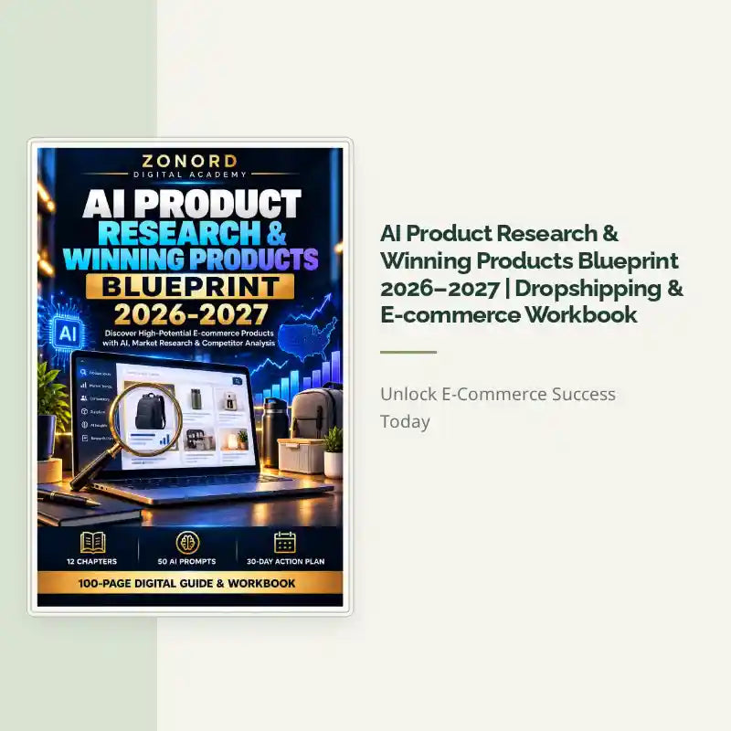 AI Product Research &amp; Winning Products Blueprint 2026&ndash;2027 | Dropshipping &amp; E-commerce Workbook by@Outfy