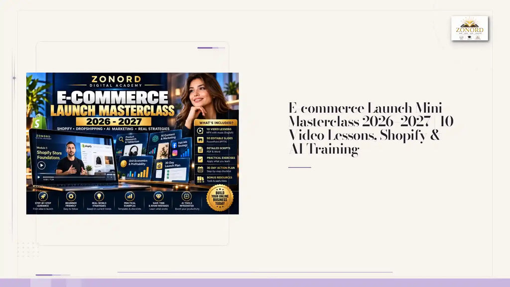 E-commerce Launch Mini Masterclass 2026&ndash;2027 | 10 Video Lessons, Shopify &amp; AI Training by@Outfy