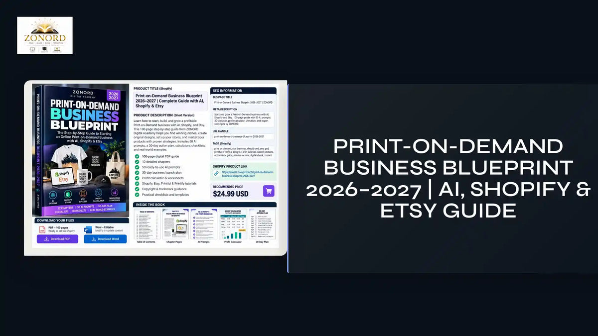 Print-on-Demand Business Blueprint 2026&ndash;2027 | AI, Shopify &amp; Etsy Guide by@Outfy